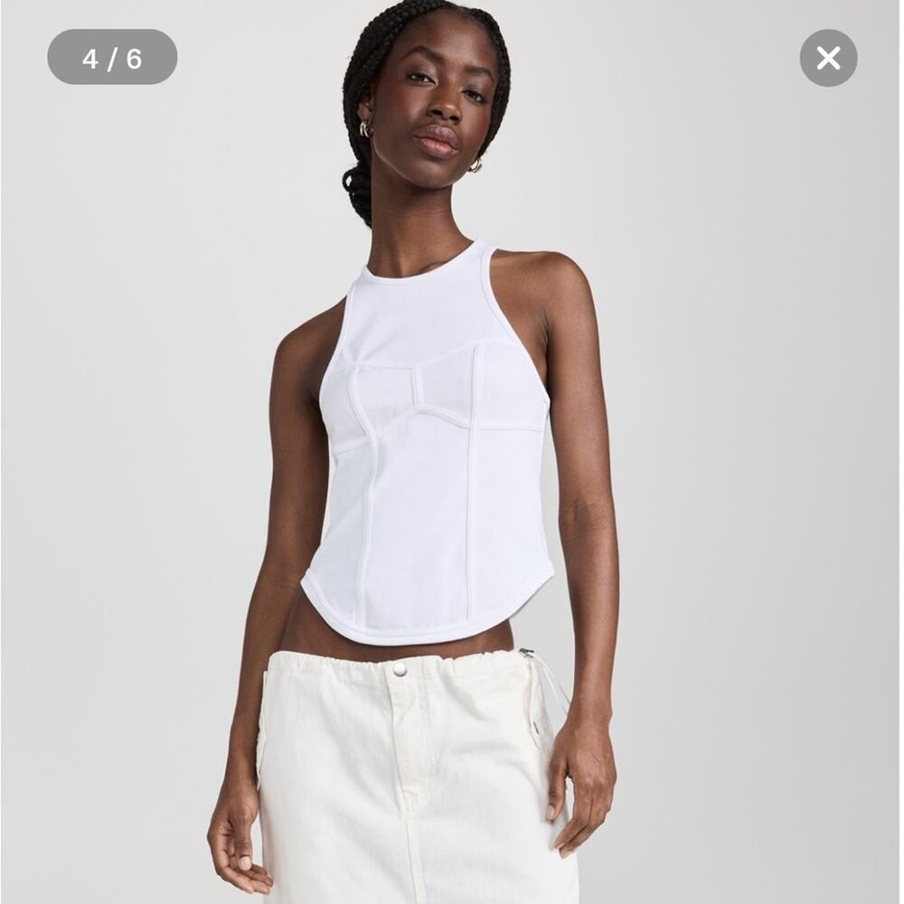 A.L.C. White Sculpted Racerback Tank - Picture 5 of 10
